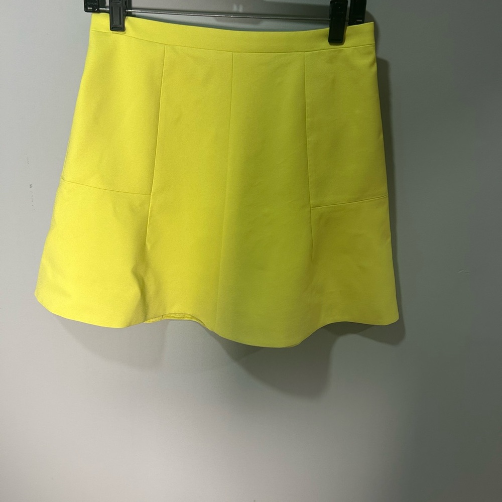 J Crew neon green mini skirt size 2